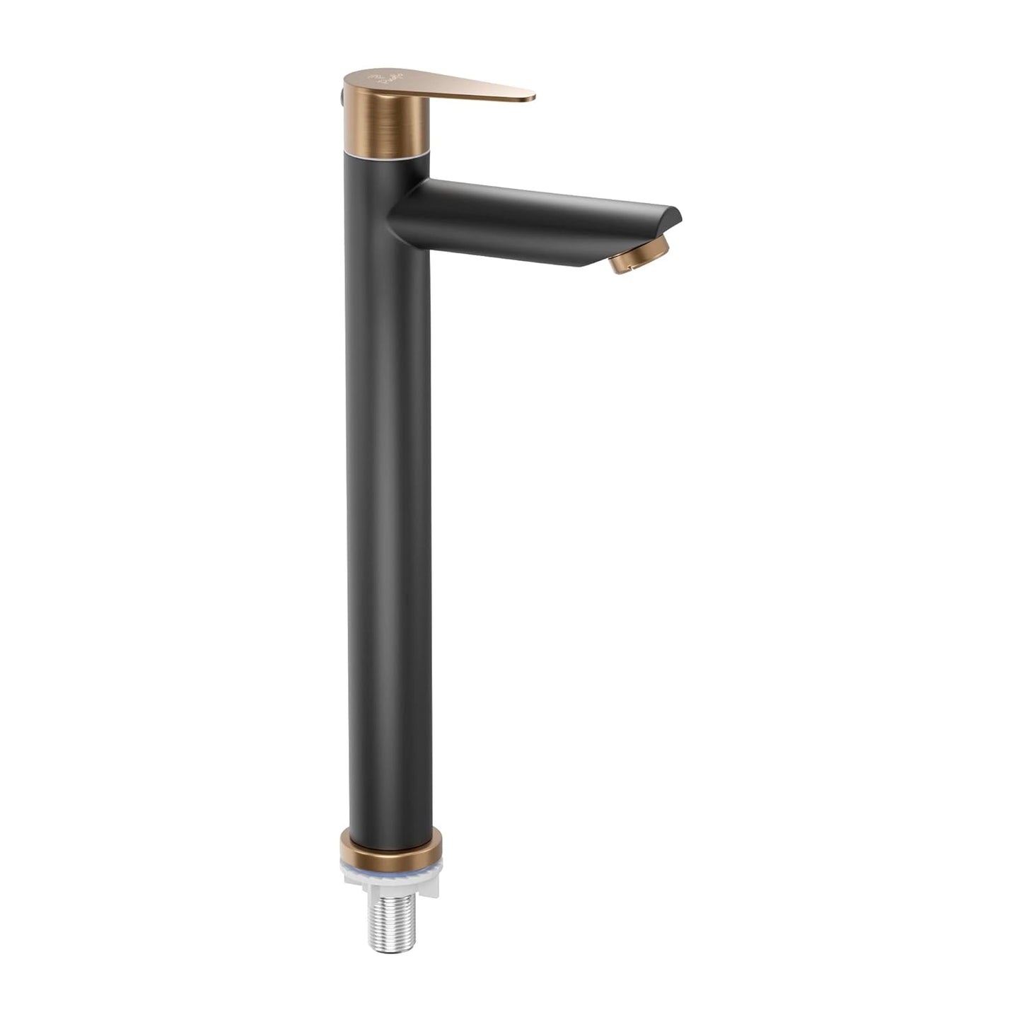 Pixaflo Vocal SS-304 Extended Tall Body Pillar Cock 12" Tap for Wash Basin | Stainless Steel (Black Bronze | Pack of 1)